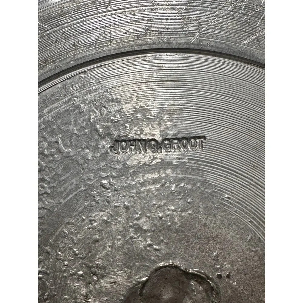 Vintage John G Groot Candle Holder Pewter 4” Chamberstick Metal Stamped